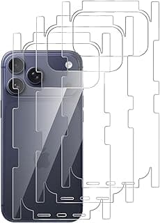 3 Pack Back Screen Protector for iPhone 17 Pro Max, Soft TPU Hydrogel Back Protector Film, Ultra-Thin Transparency Full Border Protective Back Body Skin (Clear)