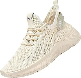 AioTio Walking Shoes for Women Lightweight Breathable Running Shoes Soft Lace Up Comfortable Sneakers for Jogging Hiking Travel