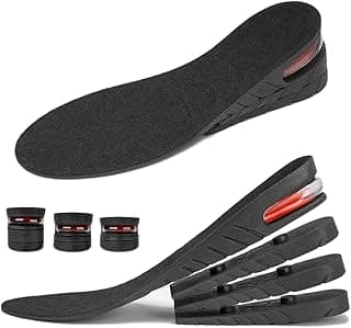 QIQI QIQI Height Increase Insoles, 4-Layer Heel Orthotic Insoles Adjustable Comfortable & Breathable Elevator Lift Kit Up To 2cm To 9cm, Men Women Height Booster Insoles -1 Pair