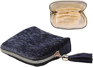 Compact Jewelry Organizer Pouch, Soft Lining - Classic Red