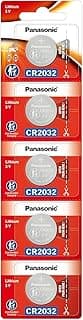Panasonic Panasonic CR2032 Lithium 3 V Batteries - 5 Pieces
