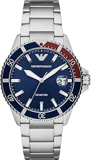 Emporio Armani Emporio Armani Men's Three-Hand Date, Stainless Steel Watch, 42mm case size