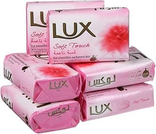LUX Bar Soap for glowing skin, Rose, with Vitamin C, E, and Glycerine, 75g x 6