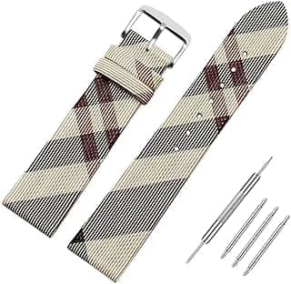 Aullivillen Ladies Leather Watch Band for Burberry Watch Strap Soft & Comfortable Fashion Men's Strap Ladies Gift