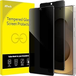 JETech Privacy Screen Protector for Samsung Galaxy S25 Ultra 5G, Anti-Spy Tempered Glass Film, Fingerprint ID Compatible, 2-Pack