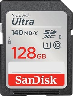 SanDisk 128GB Ultra SDXC UHS-I Memory Card - Up to 140MB/s, C10, U1, Full HD, SD Card - SDSDUNB-128G-GN6IN