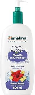 Himalaya Gentle Baby Shampoo – 800ml | No-Tears with Hibiscus & Chickpeas | 94.4% Natural Origin | No Parabens, Sulphates, Dyes, Silicones or Alcohol | pH Balanced & Dermatologically Tested