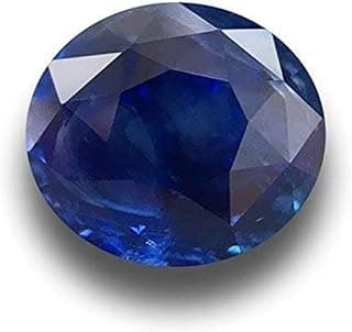 RRVGEM Natural BLUE SAPPHIRE 10.25 Ratti / 9.50 Carat Certified Blue Sapphire Loose Gemstone Neelam Stonefor Men and Women