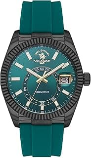 Santa Barbara Polo & Racquet Club - Legend Men's Watch | Stainless Steel Band with Steel Case | Analog | Round Dial | Mineral Glass | Japanese Quartz | Water Resistance 50 Meters