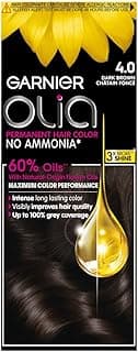 Garnier Olia, No Ammonia Permanent Hair Color With 60% Oils, 4.0 Dark Brown