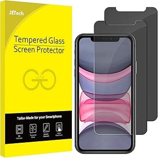 JETech Privacy Screen Protector for iPhone 11 and iPhone XR 6.1-Inch, Anti Spy Tempered Glass Film, 2-Pack