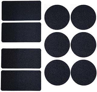 Nomorhols Nomorhols Circle and Square Shape Shoe Hole Prevention Repair Patches/Inserts for 10 Holes (Black)
