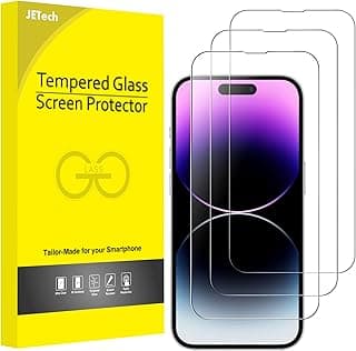 JETech Full Coverage Screen Protector for iPhone 14 Pro 6.1-Inch, 9H Tempered Glass Film Case-Friendly, HD Clear, 3-Pack