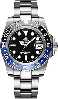 ADDIESDIVE Luxury Men's Automatic Watch 8215 Mechanical Watch with Two-Tone Ceramic Bezel 200M Men's Analogue Diving Watch with Stainless Steel Strap AD2503