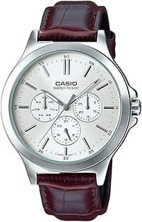 Casio Watch Men'sAnalog Multi Hands Black Dial Stainless Steel Band