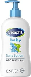 Cetaphil Baby Daily Lotion With Organic Calendula, Vitamin E, Sweet Almond & Sunflower Oils, Tear Free, Paraben, Colorant and Mineral Oil Free, Dermatologist Tested, 399ml
