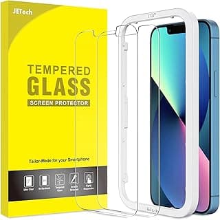 JETech Screen Protector for iPhone 17e (2026) / iPhone 16e / iPhone 13/13 Pro, Tempered Glass Film with Easy-Installation Tool, Case-Friendly, 6.1-Inch Display, 2-Pack