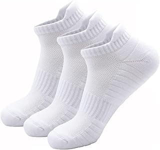 Necomi Men's Low Cut Athletic Socks, Comfort Cushion Sports Socks, Fit Breathable, Sweat-Absorptive Odor-Resistant Socks