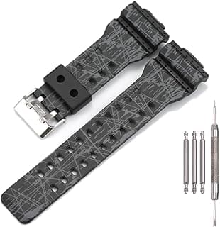 MCXGL 16mm Resin Strap Kompatibel mit Casio G-Shock GA-110 GA100 GD120 GD100 GA700 Herren Gummi Uhrenarmband Ersatz Armband