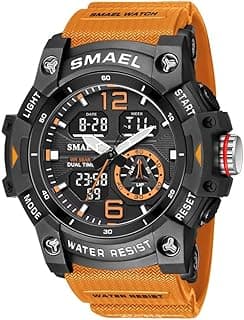 aswan watch Men's Watch, Digital Watch with Stopwatch, Alarm, LED Light, Calendar-Sports Watches with Silicone Strap