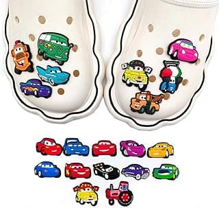 HASTHIP 20Pcs Car Shoe Charms, Cute Vehicle Theme PVC Decorations for Clogs, Wristbands, Bracelets, Kids Birthday Party Favors, Holiday Gifts, Accessory Set