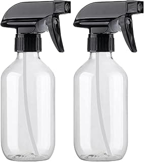 NALACAL Spray Bottle, 300ml, Set of 2 Fine Mist Empty Spray Bottles, Refillable Multipurpose Sprayer, Leakproof and Adjustable Nozzle, Ideal for Cleaning, Home, Studio Use