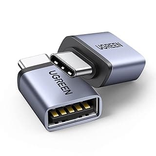 UGREEN USB to USB C Adapter (2Pcs) 10Gbps Transfer Type C to A 3.0 OTG Adapter C Converter Compatible for Samsung S25 Ultra Series, for iPhone 17 Pro Max, iPad, MacBook, Tablets, Earphone