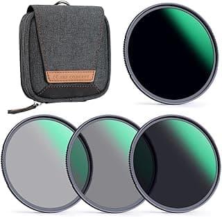 K&F CONCEPT 55mm ND4, ND8, ND64, ND1000 Lens Filter Kit for Camera Lens+ Filter Pouch (Nano-X Series)