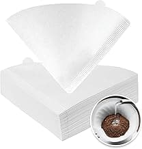 WARAF Premium White Paper Coffee Filters Cone Shaped V60 Japanese Material, Size 02, 2-4 Cups Pour Over Drip for coffee maker فلتر قهوة ورقية ورف مواد يابانية بجودة عالية