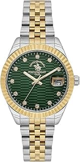 Santa Barbara Polo & Racquet Club - Women's Watch | Stainless Steel Band with Steel Case | Analog | Round Dial | Mineral Glass | Japanese Quartz | Water Resistance 50 Meters