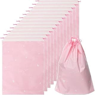 KASTWAVE KASTWAVE 12Pcs Shoe Bags For Travel, 11.8in X 15.7in Large Clear Shoes Storage Organizer with Drawstring, Dustproof Waterproof Travel Storage Bags, Travel Essentials for Men & Women