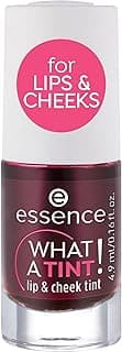 Essence WHAT A TINT! Lip and Cheek Tint | 01 Kiss from a Rose | Natural Finish | Long Lasting Vegan Formula | Lightweight Organic Tint for Lips and Cheeks | Cruelty Free Makeup | 4.9 ml (Pack of 1)