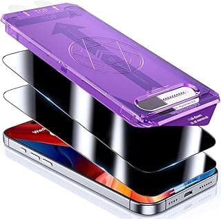 HASTHIP Privacy Screen Protector for iPhone 16 Pro Max 6.9'' 2-Pack, 9H Tempered Glass, Anti-Spy, HD Clear, Anti-Fingerprint, Easy Installation Tool