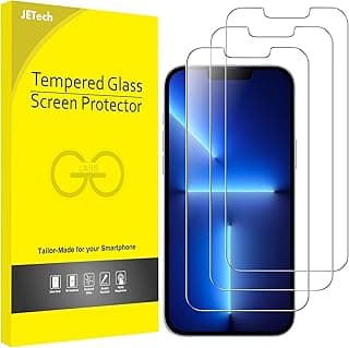 JETech Screen Protector for iPhone 17e (2026) / iPhone 16e / iPhone 13/13 Pro, Tempered Glass Film, 6.1-Inch Display, 3-Pack