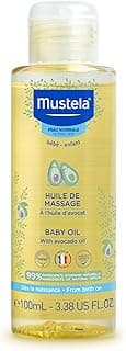 Mustela Baby Oil - Moisturizing Oil for Massage - with Natural Avocado, Pomegranate & Sunflower Oil - 3.38 fl. Oz