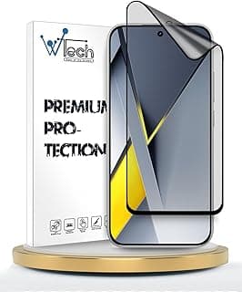 Screen Protector For Xiaomi Poco F8 Pro 5G 2025 (WTech Premium Nano Ceramic Full Glue Full Cover Matte Flexible (MSCNMN) - Clear/Black)