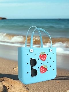 2 Pcs Strawberry Charms Compatible with Bogg Bag Decorative Accessories to Customize Your Beach Tote Bag