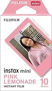 Fujifilm instax Mini Pink Lemonade Film – Decorative Border (10 Exposures) – Film Only