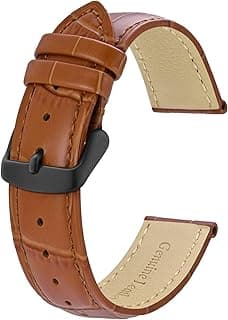 BISONSTRAP Watch Straps, Alligator Embossed Leather Watch Bands, Band Width- 18mm 20mm 22mm 24mm