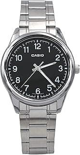 Casio MTP-V005D-1B4 Men's Standard Stainless Steel Numbers Black Dial Analog Watch