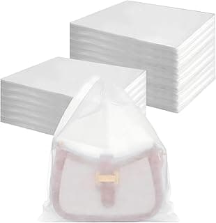KASTWAVE 100 Pcs Dust Bags for Handbags & Purses, Shoe Travel Package for Packing, Non Woven Fabric Storage Bag for Home Closet Organizer Dust Cover, Shoes Visible Clear Dust Cover Bags (15.7x19.7in)