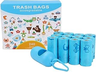 Value Pack Diaper Bag Refills,Biodegradable baby diaper bag, 240 Count,Complimentary trash bag dispenser