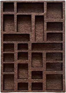 Aputue Aputue Wooden Jewelry Display Tray, Miniature Organizer with Smooth Finish, Compact Display Stand for Rings Earrings Trinkets, Portable Desk Shelf for Home Office Decor