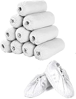 GoodTool 100 Packs Disposable Shoe Covers, Boot Covers Non-Slip Shoe Covers, Disposable Fabric Foot Protectors for Home, Machine Room, Student and Child Use