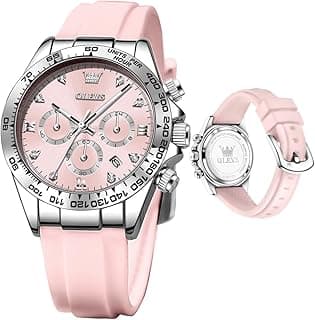 OLEVS Square Watches for Men Brown Leather Chronograph Fashion Business Watch Luminous Waterproof Casual Wrist Watches