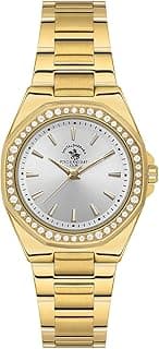 Santa Barbara Polo & Racquet Club - Unique Women's Watch | Stainless Steel Band with Steel Case | Analog | Round Dial | Mineral Glass | Japanese Quartz | Water Resistance 50 Meters