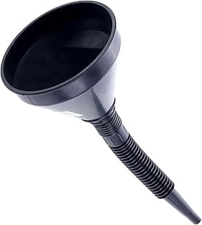 BMB TOOLS Lubricant Funnel - 140mm - Automotive Oil Fluid Engine oil Spill-proof Flexible Extendable Expandable Refill Wide Mouth Plastic Transmission Funnel for Cars Gear Detergents and House Liquids