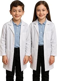 styleville.in Kids White Lab Coat Doctor Scientist Costume for Boys & Girls | Children’s Dress Up & Role Play Outfit | Perfect for Science Experiments, Halloween, School Plays & Career Day