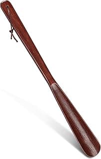 ZOMAKE Shoe Horn Long Handle, Wooden Shoehorn, Wood Shoes Helper Stick Shoes Spoon Shoe Lifter with Rope for Men Women Seniors Kids(38 39 40CM)