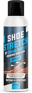 Crease Protect Shoe Stretch Spray 150ML - Softens & Stretches - Works On Leather, Suede, Canvas & More (Pack of 1)